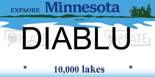 DIABLU Minnesota License Plate