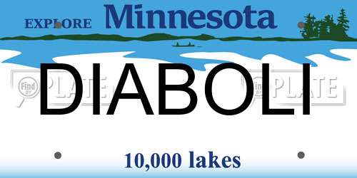DIABOLI Minnesota License Plate