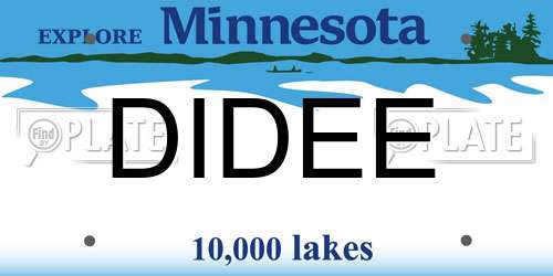 DIDEE Minnesota License Plate