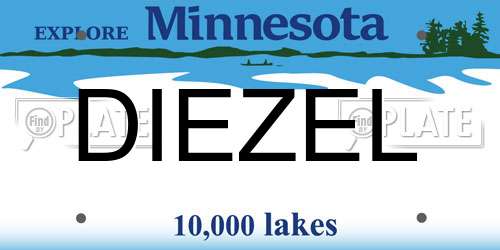 DIEZEL Minnesota License Plate
