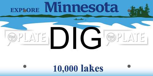 DIG Minnesota License Plate