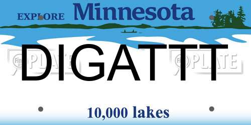 DIGATTT Minnesota License Plate