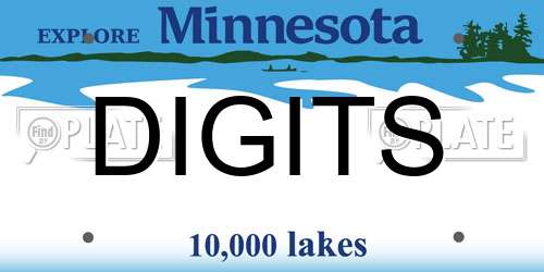 DIGITS Minnesota License Plate
