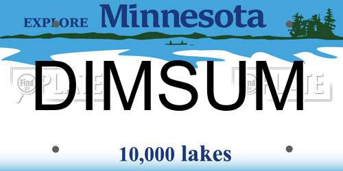 DIMSUM Minnesota License Plate