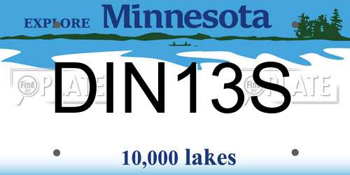 DIN13S Minnesota License Plate