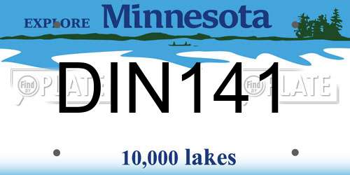 DIN141 Minnesota License Plate