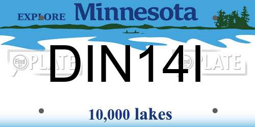 DIN14I Minnesota License Plate
