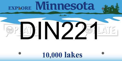 DIN221 Minnesota License Plate