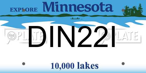 DIN22I Minnesota License Plate