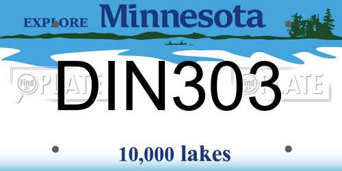 DIN303 Minnesota License Plate