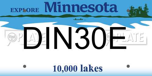 DIN30E Minnesota License Plate