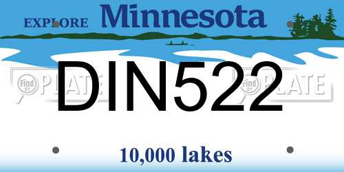 DIN522 Minnesota License Plate
