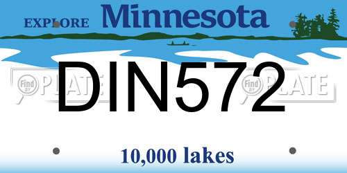 DIN572 Minnesota License Plate