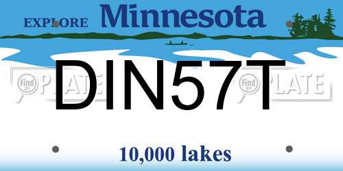 DIN57T Minnesota License Plate