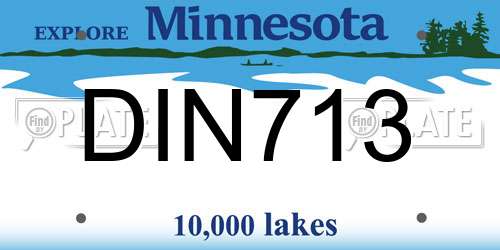 DIN713 Minnesota License Plate