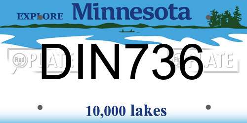 DIN736 Minnesota License Plate