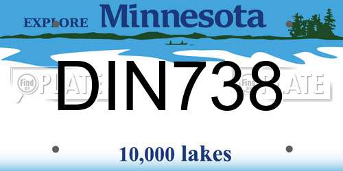 DIN738 Minnesota License Plate