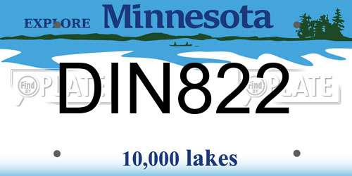 DIN822 Minnesota License Plate