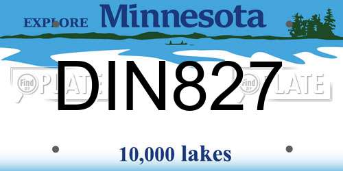 DIN827 Minnesota License Plate