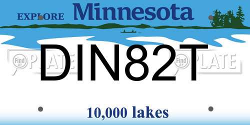DIN82T Minnesota License Plate
