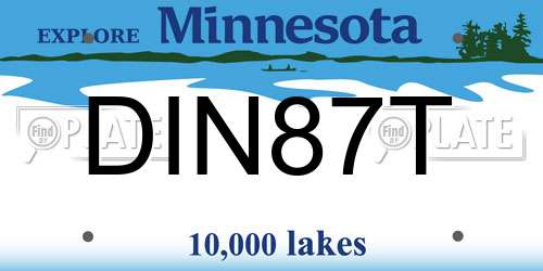 DIN87T Minnesota License Plate
