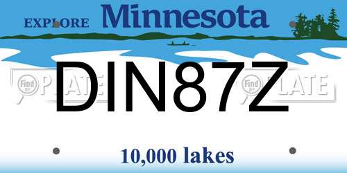 DIN87Z Minnesota License Plate