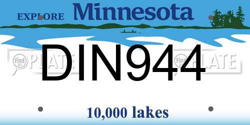 DIN944 Minnesota License Plate