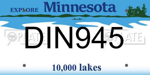 DIN945 Minnesota License Plate