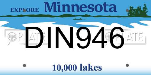 DIN946 Minnesota License Plate