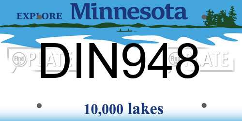DIN948 Minnesota License Plate