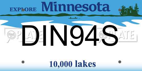 DIN94S Minnesota License Plate