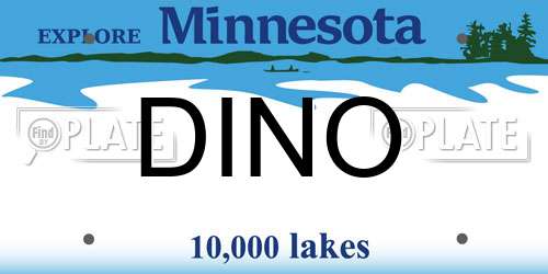DINO Minnesota License Plate