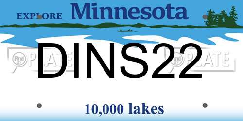 DINS22 Minnesota License Plate