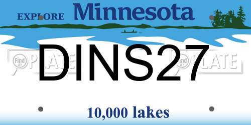 DINS27 Minnesota License Plate