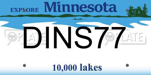 DINS77 Minnesota License Plate