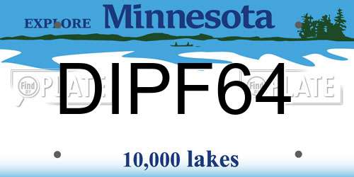 DIPF64 Minnesota License Plate