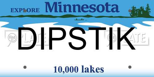 DIPSTIK Minnesota License Plate