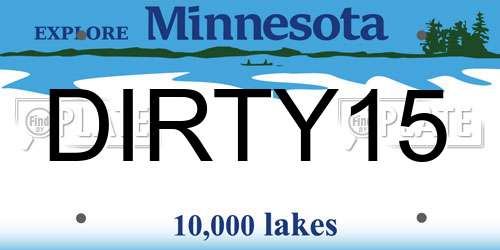 DIRTY15 Minnesota License Plate