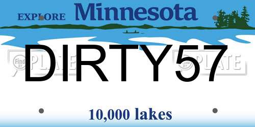 DIRTY57 Minnesota License Plate