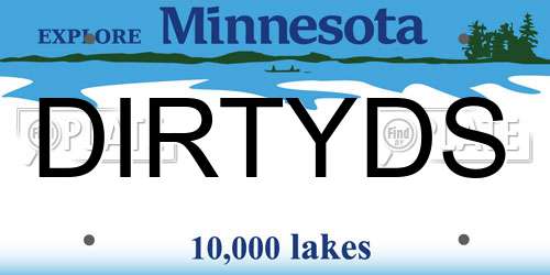 DIRTYDS Minnesota License Plate