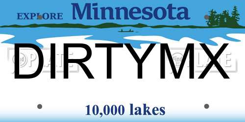 DIRTYMX Minnesota License Plate