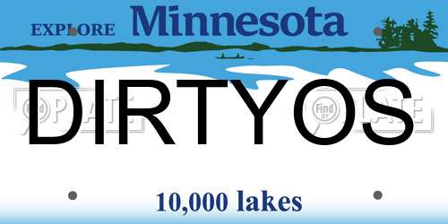 DIRTYOS Minnesota License Plate