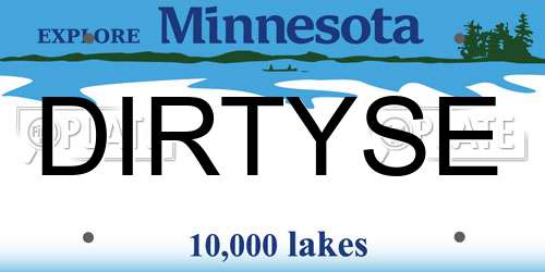 DIRTYSE Minnesota License Plate