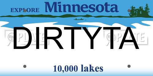DIRTYTA Minnesota License Plate