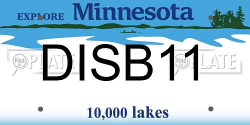DISB11 Minnesota License Plate