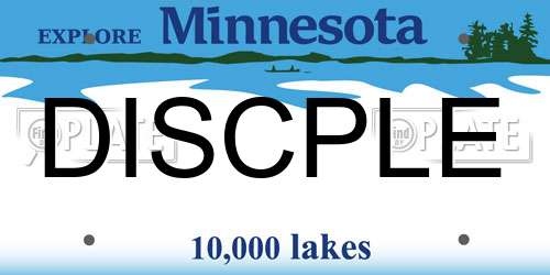DISCPLE Minnesota License Plate