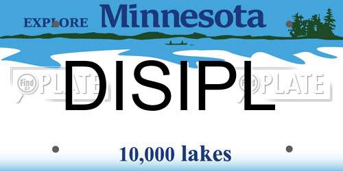DISIPL Minnesota License Plate