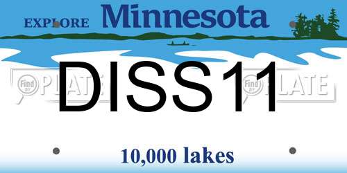 DISS11 Minnesota License Plate