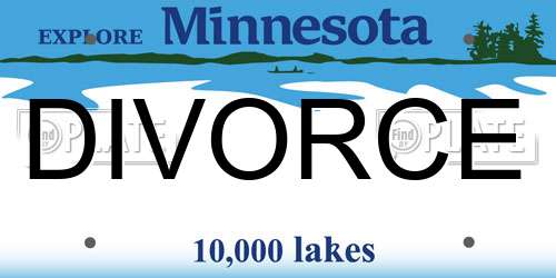 DIVORCE Minnesota License Plate