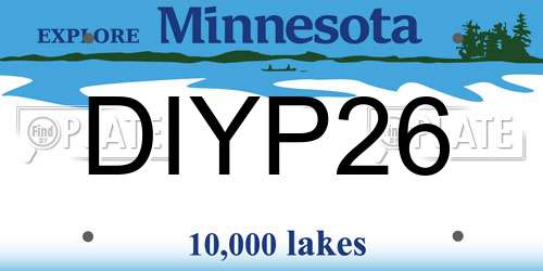 DIYP26 Minnesota License Plate